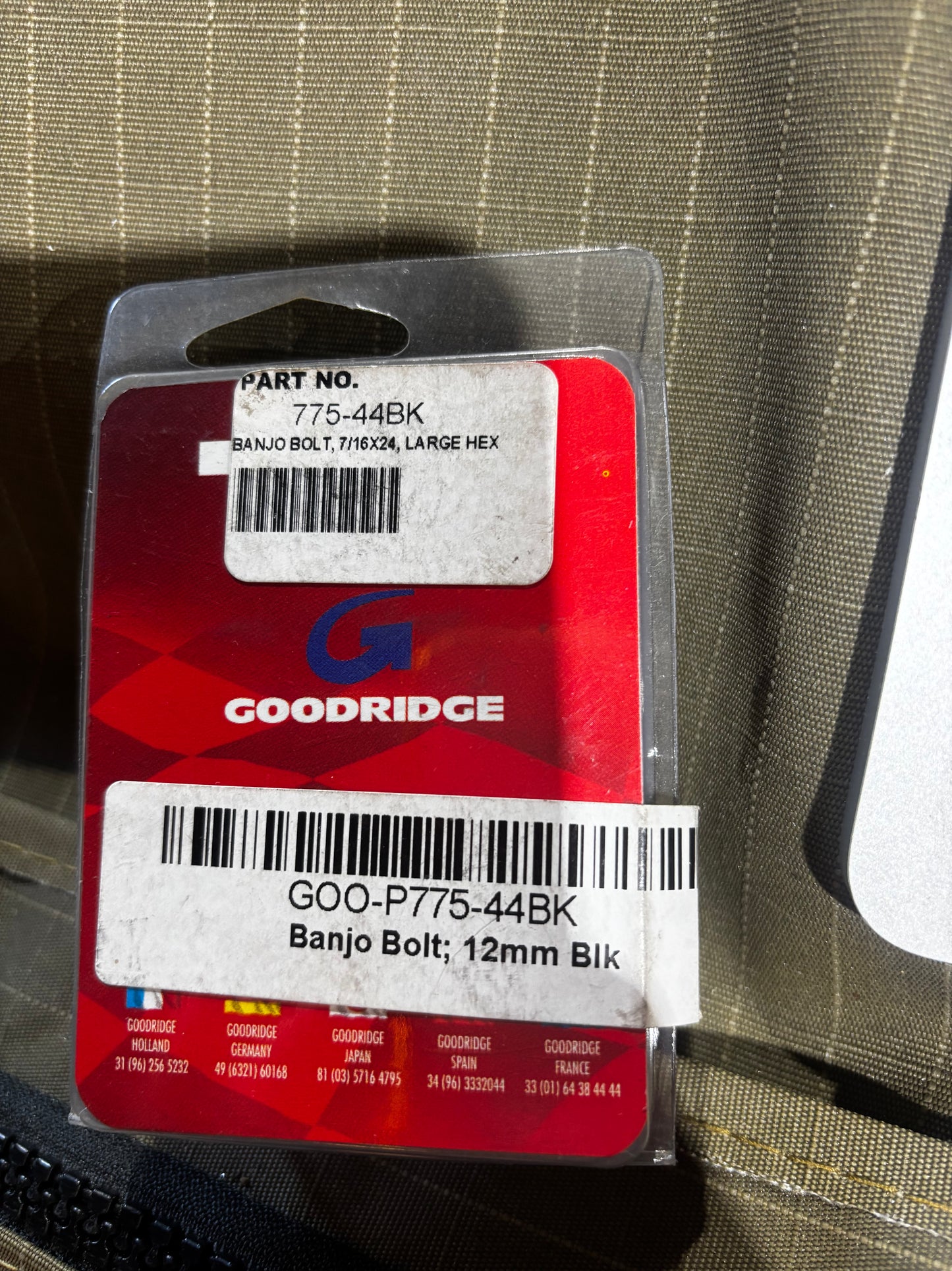 7/16” Banjo Bolt - Black