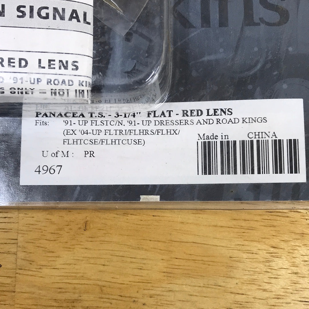 Kuryakyn 4967 pancea t.S, 3-/4” flat red Lens