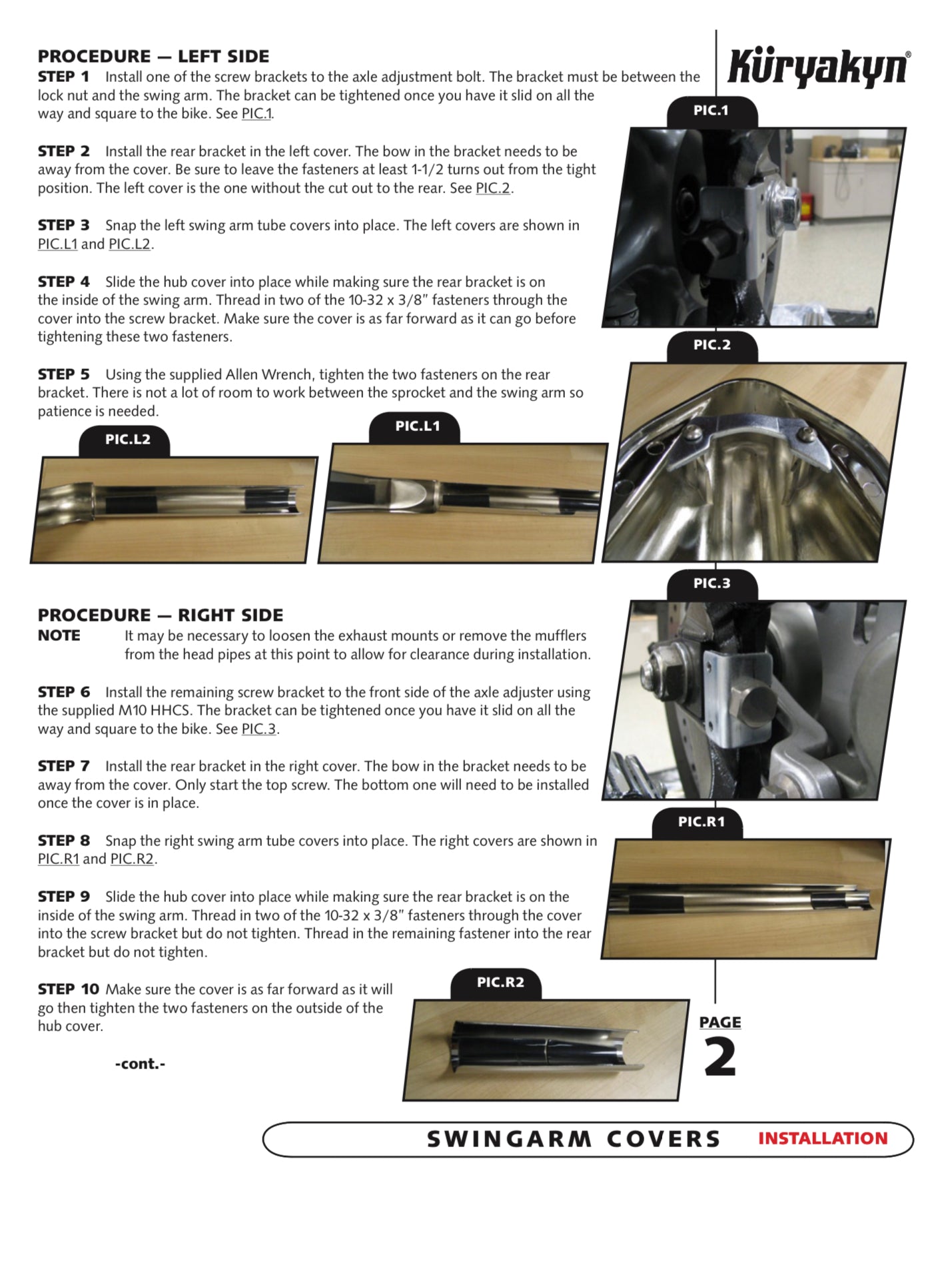 K8664 swing arm covers for roadstar