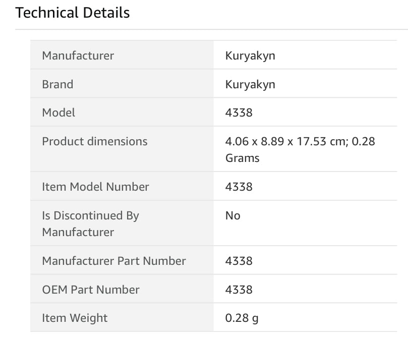 Kuryakyn 4338 Motorcycle Footpeg Components: Replacement Rubber Pads for Large ISO and Trident Pegs, Black, 1 Pair