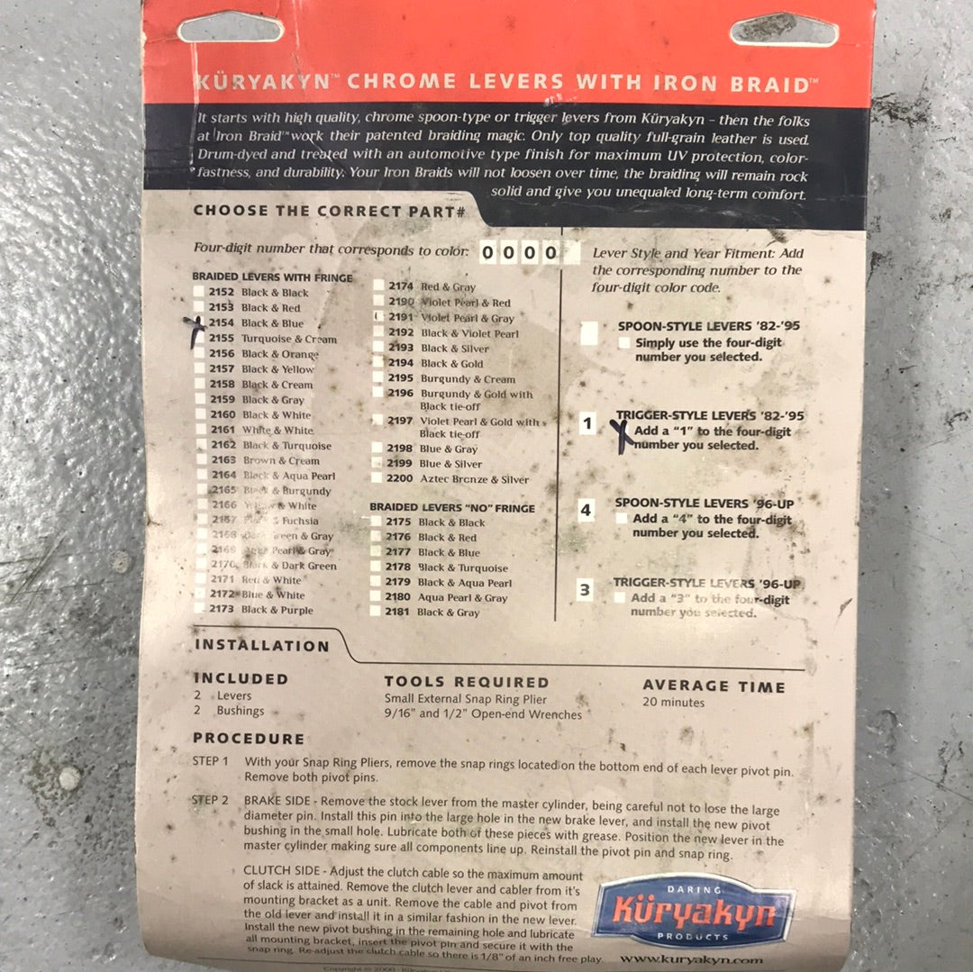 Kuryakyn 21541 Blue and black trigger with fringe