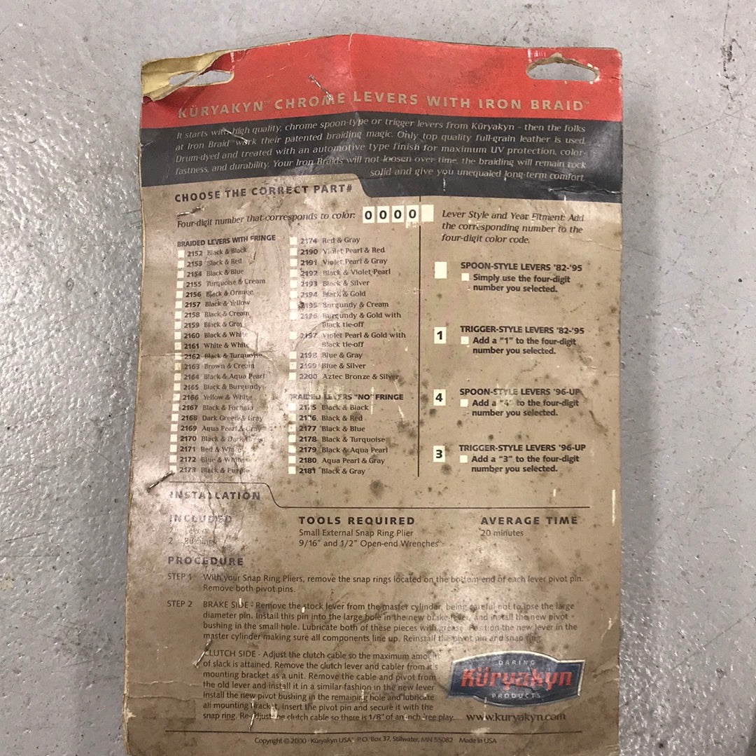 Kuryakyn 2159 black and grey spoon with fringe