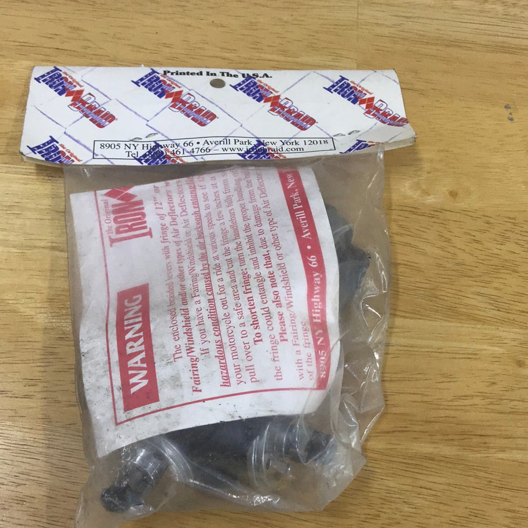 6216 kuryakyn iso cap with black and silver leather fringe