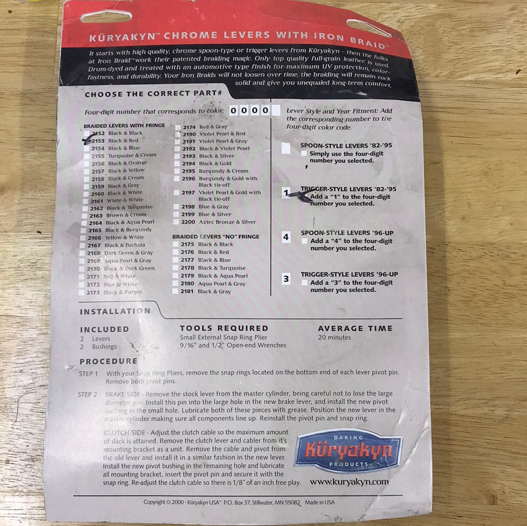 Kuryakyn 21531 Black/red trigger with fringe