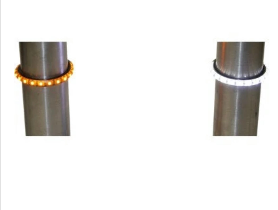 Custom dynamic 39mm fork truwrapz. Amber turn, white run with smoke lens. Fits Dyna 1991-2005, FXR 1987-1994 & most sportsters 1987-2021
