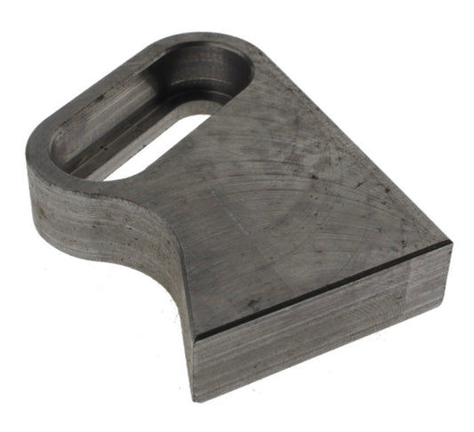 Weld-on tab: allows HHI Driveside brake caliper fitment to softail swingarms. Tab works as a right side drive lower tab or left side drive upper tab.