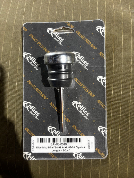Engine Oil Dipstick - Chrome. Fits softail 1984-1999 & Sportster 1982-2003