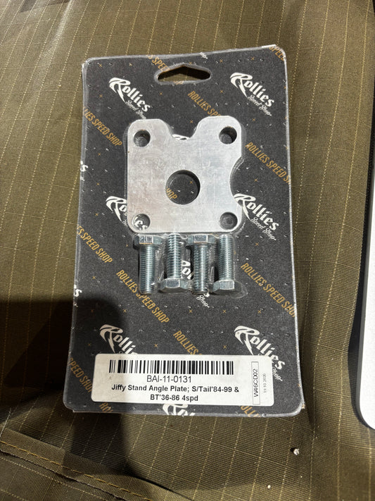 Jiffy Stand Angle Plate. Fits Softail 1984-2006 & 4Spd Big Twin 1936-1986