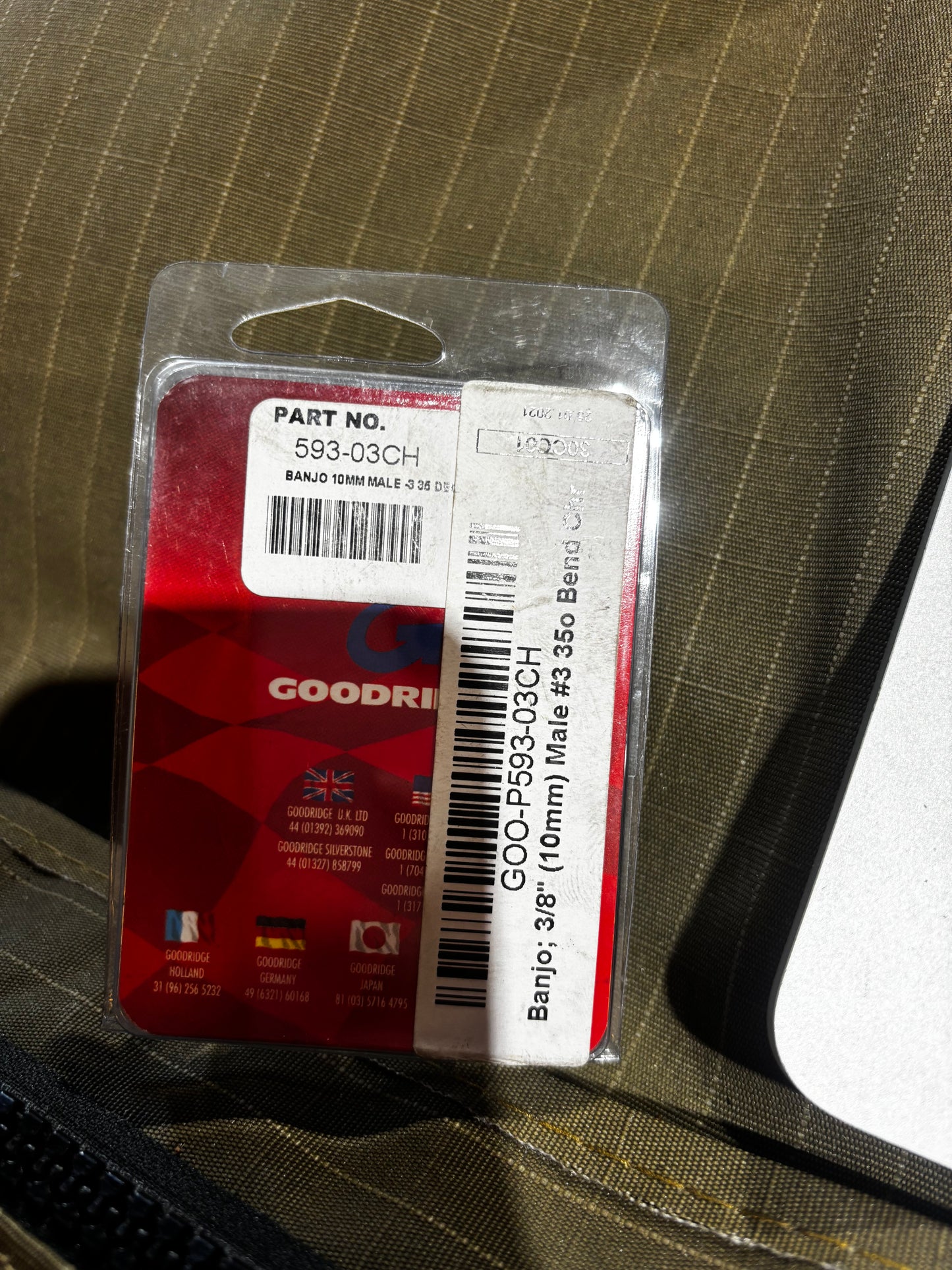 Chrome 3/8”. (10mm) ID, 35 degree banjo - male #3 End