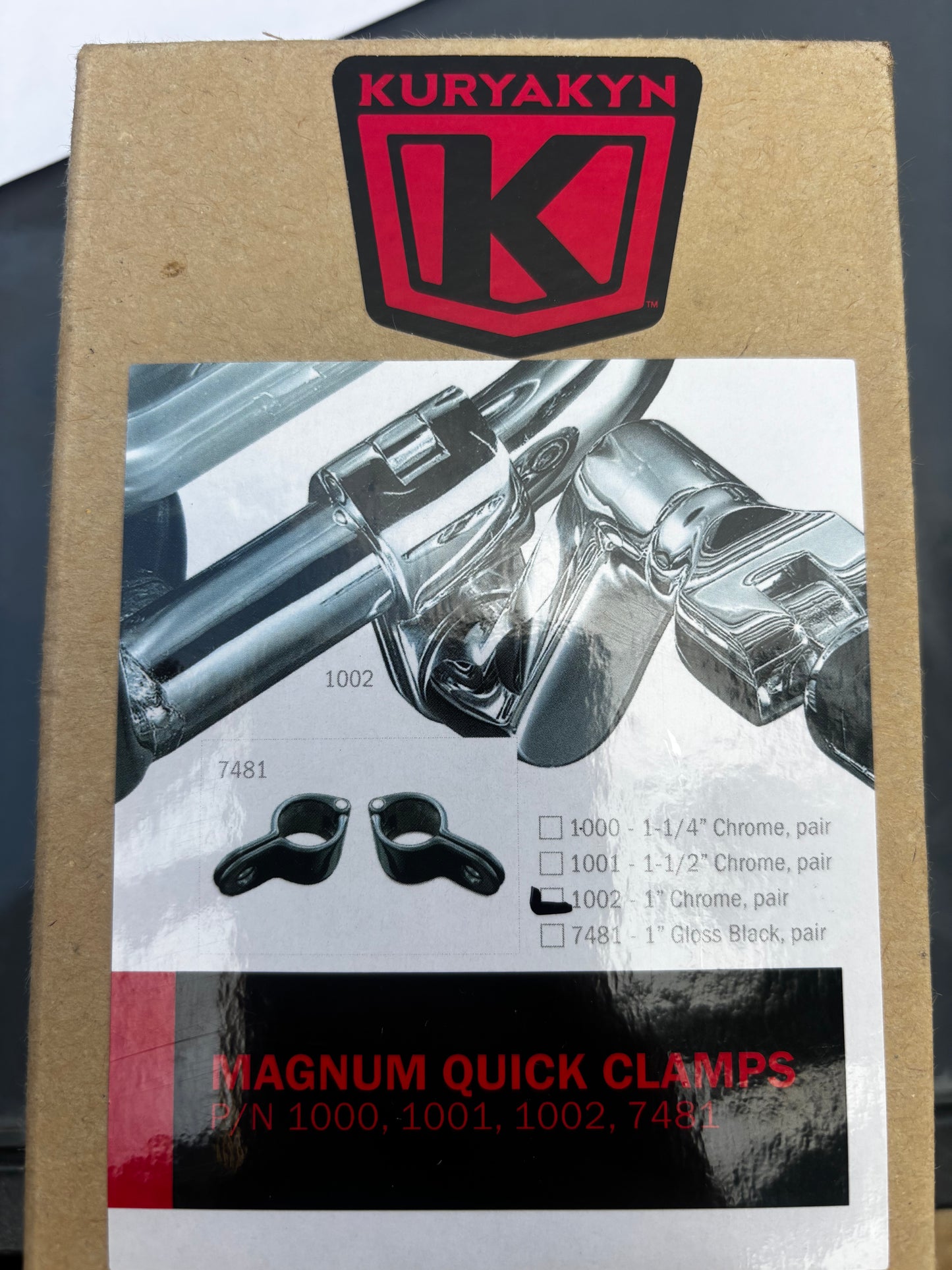 Magnum quick clamps - chrome. Fits 1” tube
