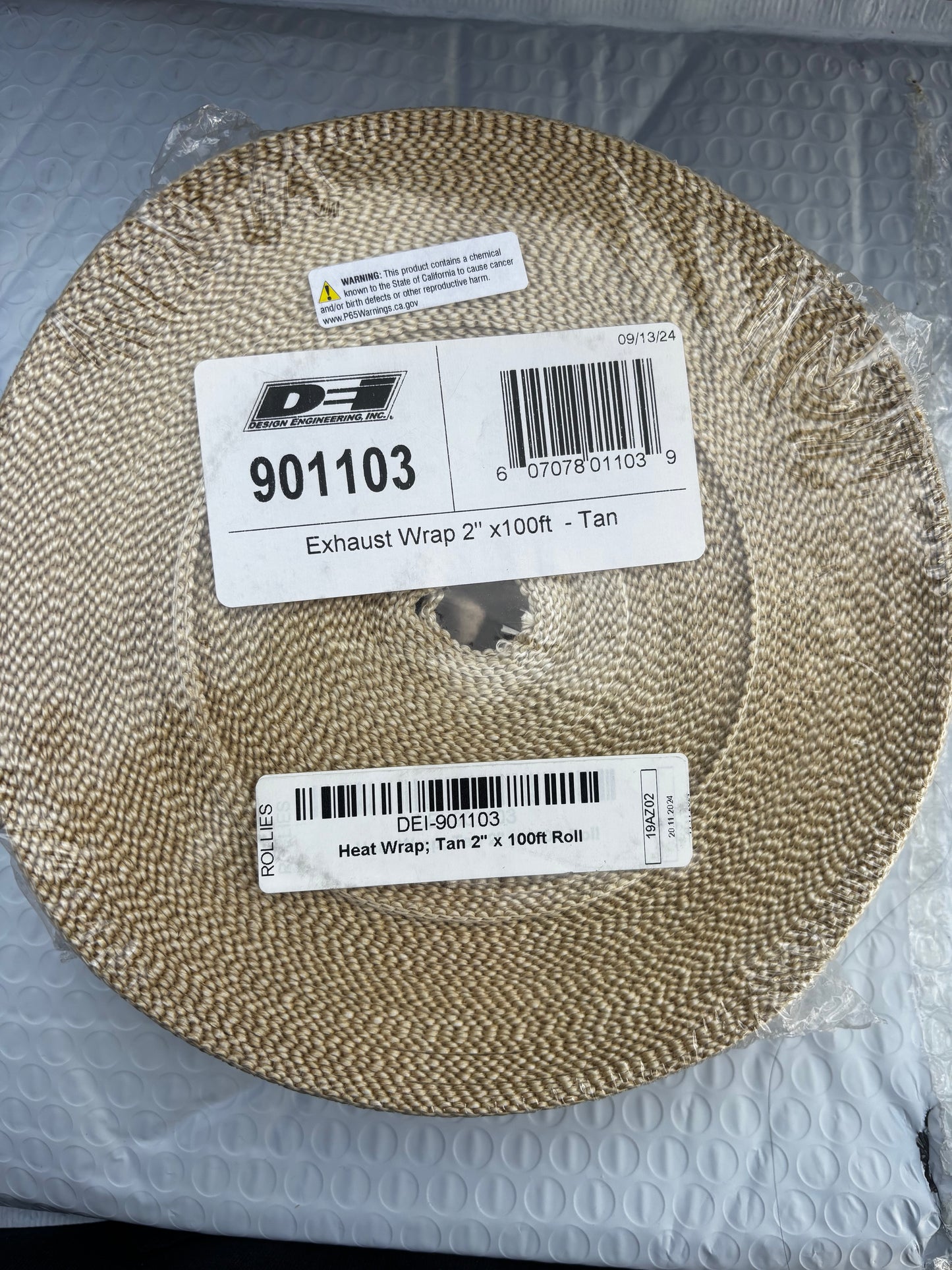Tan Heat wrap 2” wide x 100 foot roll
