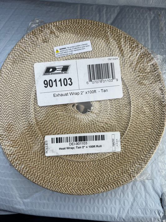 Tan Heat wrap 2” wide x 100 foot roll