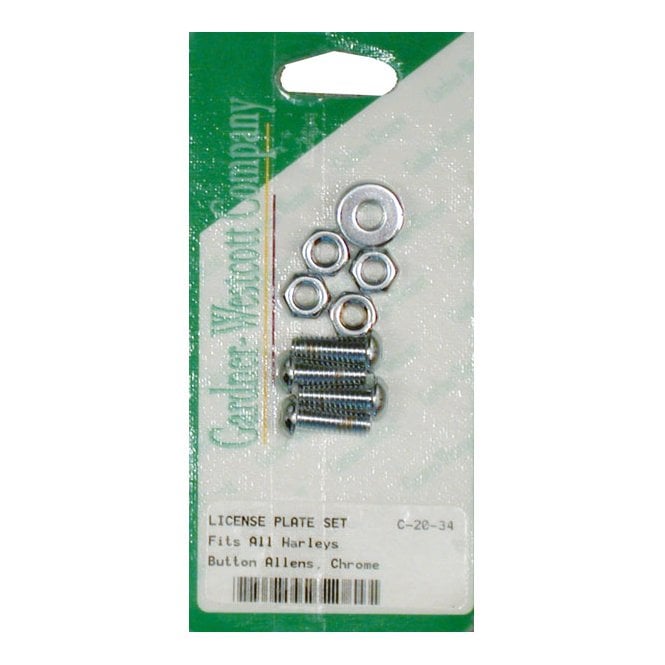 Gardner-Westcott C-20-34 Universal License Plate Screw Kit - Regular Nuts