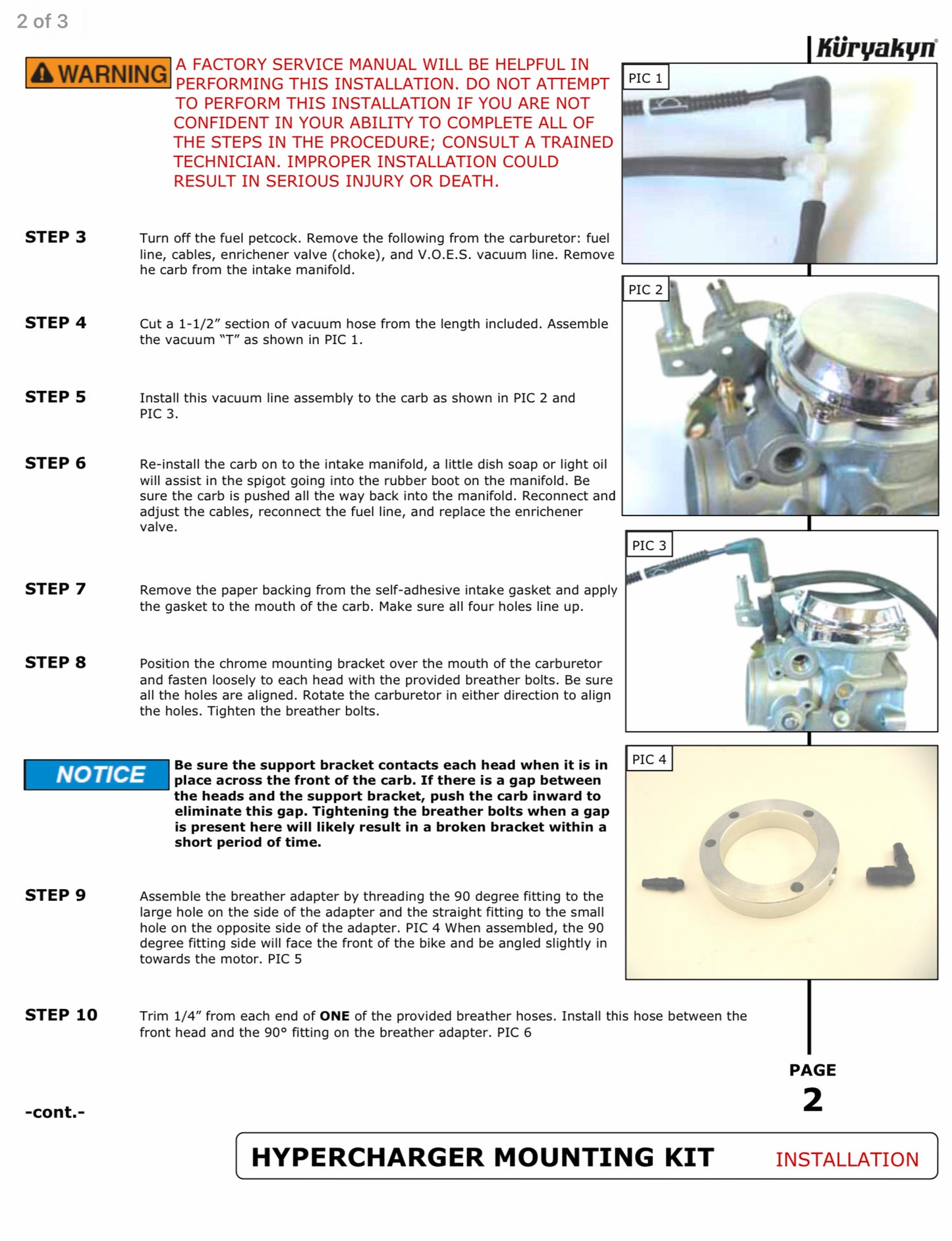 Complete Mounting Kits for Air Cleaners k8340