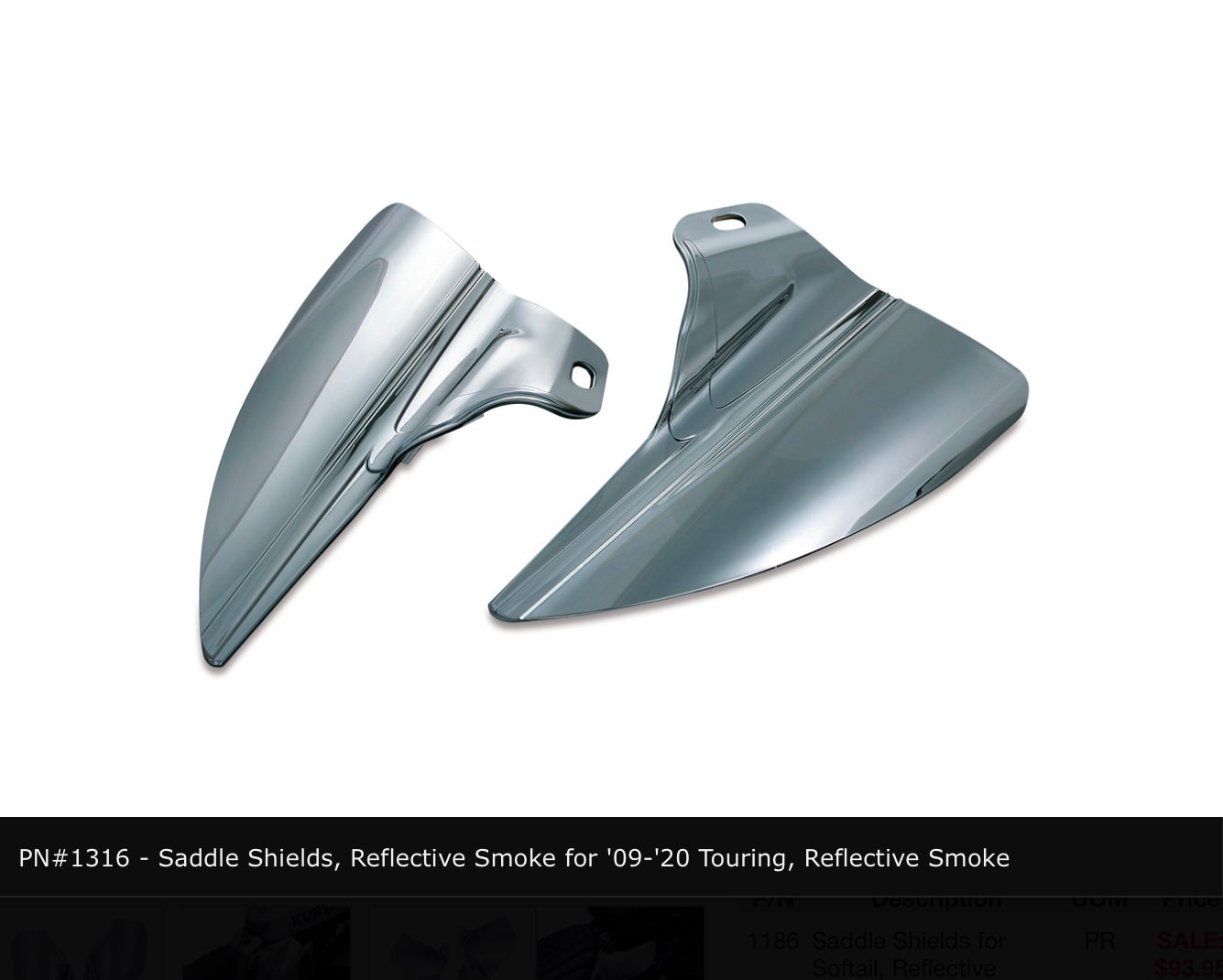 Saddle Shields Heat Deflectors For H-D Models, 1316