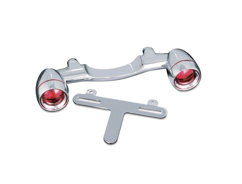 Kuryakyn K2098 Rear Bullet Turn Signal Bar w/Red Lens Chrome KURYAKYN