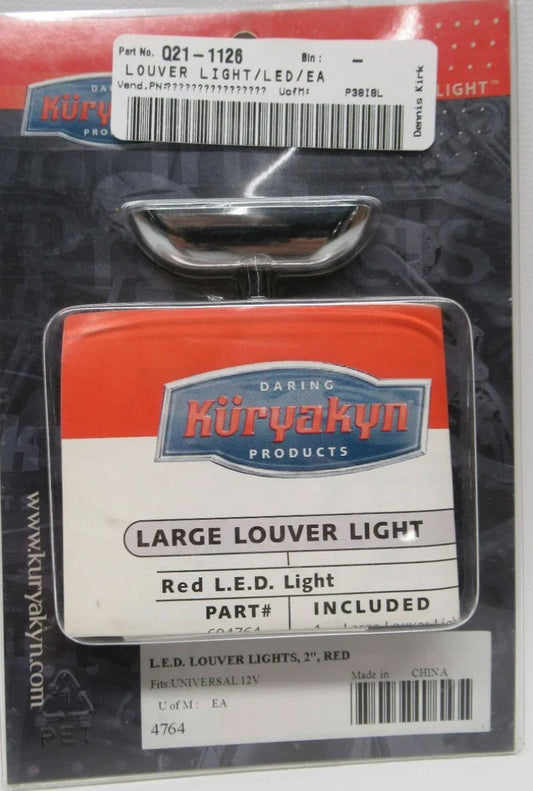 K4764 L.E.D LOUVER LIGHTS, 2” RED